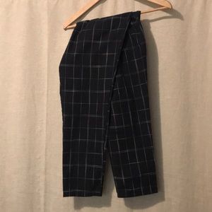 Black and white plaid pants